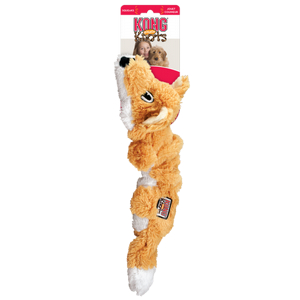 Kong קונג סקראנץ' בובת שועל צעצוע לכלב מדמה טרף Kong קונג סקראנץ' בובת שועל צעצוע לכלב מדמה טרף