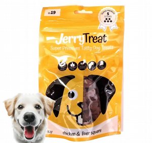 חטיף Jerry Treats ריבועי עוף וכבד חטיף Jerry Treats ריבועי עוף וכבד