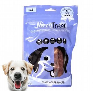 חטיף Jerry Treats לכלב ברווז מצופה עור חטיף Jerry Treats לכלב ברווז מצופה עור