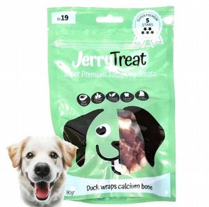 חטיף Jerry Treats לכלב ברווז מצופה עצם סידן חטיף Jerry Treats לכלב ברווז מצופה עצם סידן