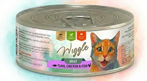 שימורים לחתול טונה, עוף ודגים בג'לי – Wiggle Tuna, Chicken and fish in Jelly 85g שימורים לחתול טונה, עוף ודגים בג'לי – Wiggle Tuna, Chicken and fish in Jelly 85g