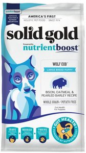 Solid Gold סוליד גולד Nutrient Boost מזון לגורים גזע גדול ביזון ושיבולת שועל – 10kg Solid Gold סוליד גולד Nutrient Boost מזון לגורים גזע גדול ביזון ושיבולת שועל – 10kg