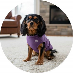 THE DOG FACE מעיל פליז מחמם לכלב - צבע סגול THE DOG FACE מעיל פליז מחמם לכלב - צבע סגול