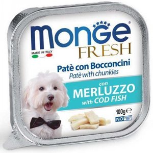 MONGE מעדן מונג' פרש לכלב פטה דג בקלה| 100 גרם MONGE מעדן מונג' פרש לכלב פטה דג בקלה| 100 גרם