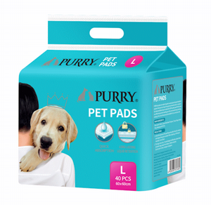 פדים צרכים מבית PURRY 6 שכבות - גודל 60 על 60 סמ פדים צרכים מבית PURRY 6 שכבות - גודל 60 על 60 סמ