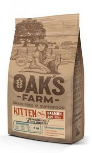 OAK'S FARM מזון לגורי חתולים סלמון ללא דגנים - 6 ק"ג OAK'S FARM מזון לגורי חתולים סלמון ללא דגנים - 6 ק"ג