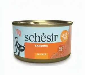 Schesir שזיר מזון רטוב לחתול מעדן גורמה במרקם פטה עם סרדינים 70 גרם Schesir שזיר מזון רטוב לחתול מעדן גורמה במרקם פטה עם סרדינים 70 גרם