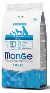 Monge מונג' מזון יבש לייט סלמון לכלב בוגר Monge מונג' מזון יבש לייט סלמון לכלב בוגר