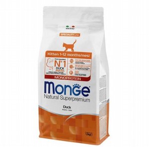Monge מונג' מזון בטעם ברווז לגורי חתולים 1.5 ק"ג Monge מונג' מזון בטעם ברווז לגורי חתולים 1.5 ק"ג